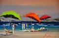 beauties under umbrellas at beach Kal Gajoum by knife